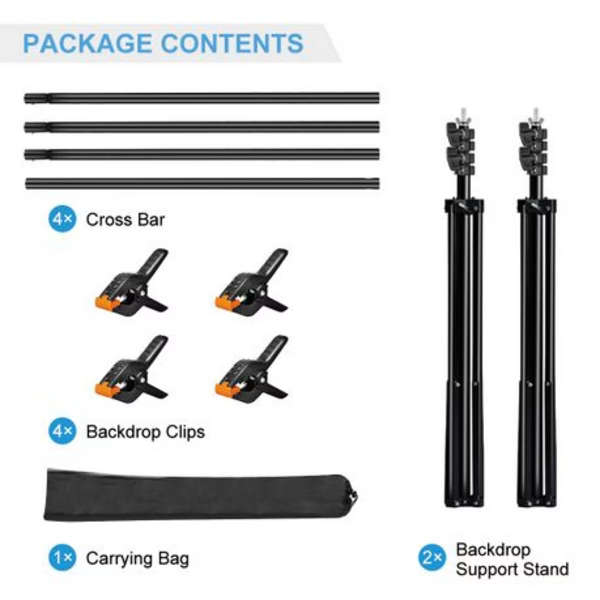 PULUZ 2m x 2m Photo Studio Backdrop Frame Kit