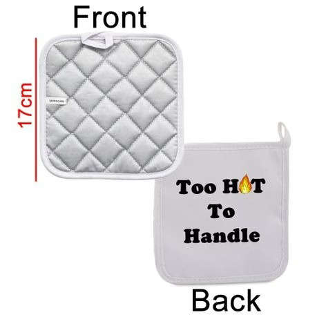 Stainless Steel Meat Injector Set w/ Pot Holder - Too Hot To Handle Graphic