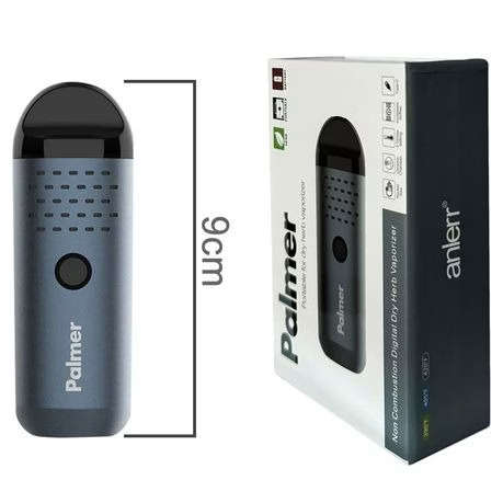 Anlerr Palmer Dry Herb Vaporizer(Grey) with 3-Piece Grinder(Transparent)