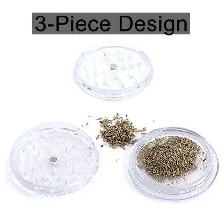 Anlerr Palmer Dry Herb Vaporizer(Grey) with 3-Piece Grinder(Transparent)