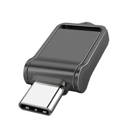 128gb OTG Flash Drive with USB 2.0 and Type-C Connectors - Silver