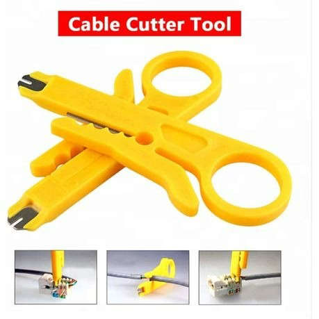 RJ45 Network Crimping Tool Set with Pass-through Crimper & Connectors