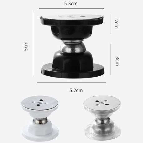 2 Pack Magnetic Door Stop With PVC Rubber Cover - Transparent