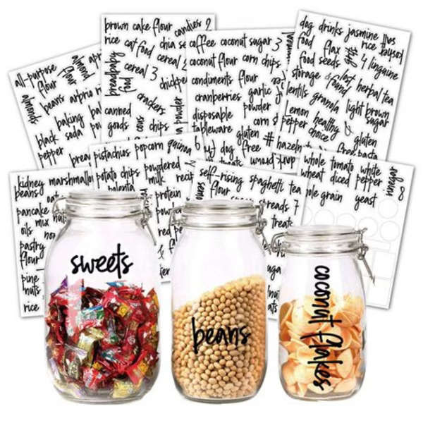 168 Piece Kitchen/Pantry Adhesive Label Set