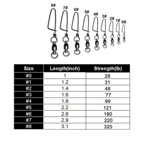 40pcs Ball Bearing Swivel with Coastlock Snap #2