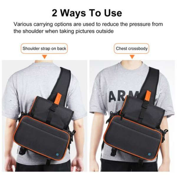 PULUZ Crossbody Camera Bag with Removeable Lens Bag.