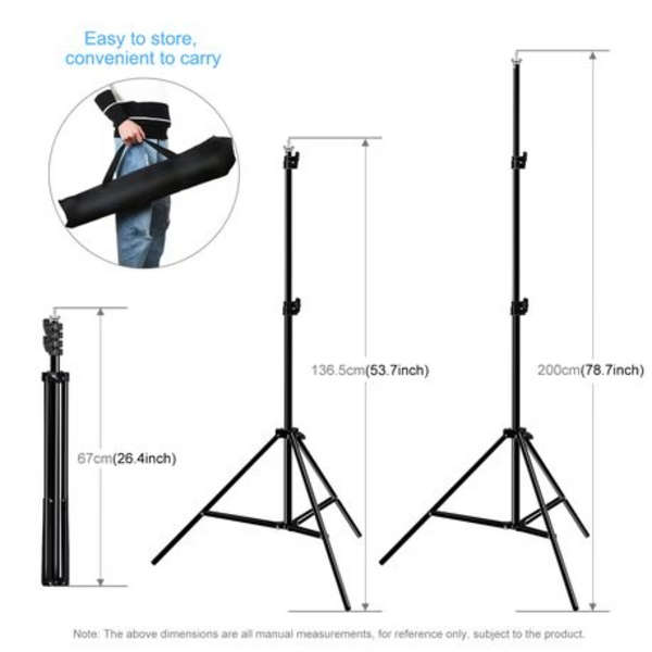 PULUZ 2m x 2m Photo Studio Backdrop Kit