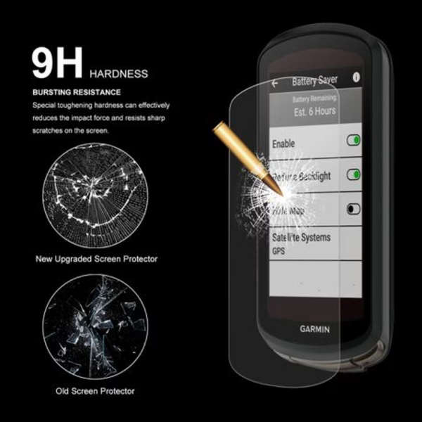 2x Enkay Tempered Glass Screen Protectors for Garmin Edge 1040 / 1030