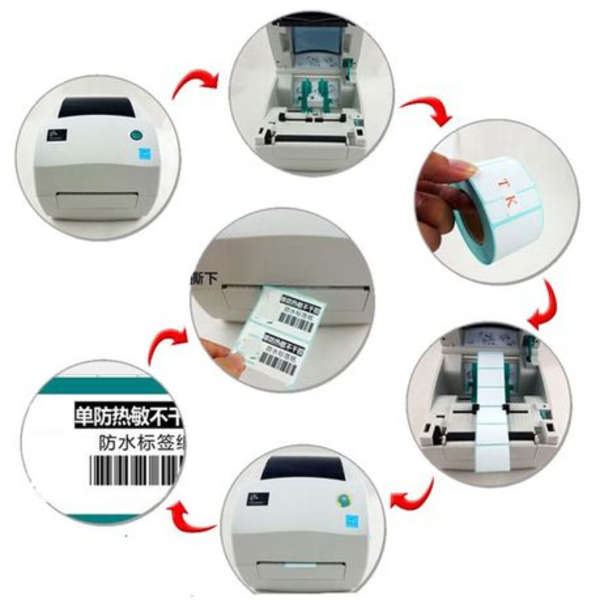 800 Pieces/Roll 40x30 Thermal Label Paper Barcode Label Sticker Paper - 5 Rolls
