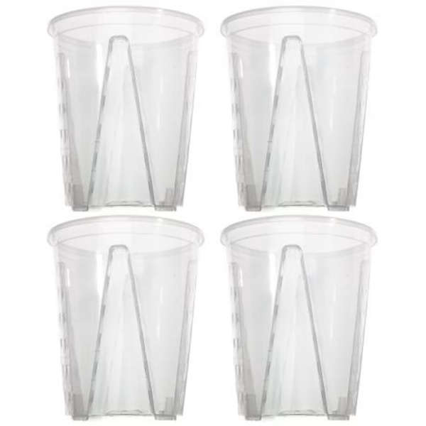 Clear Plastic Orchid/Aroid Pots Set of 4 (Choose Your Size)