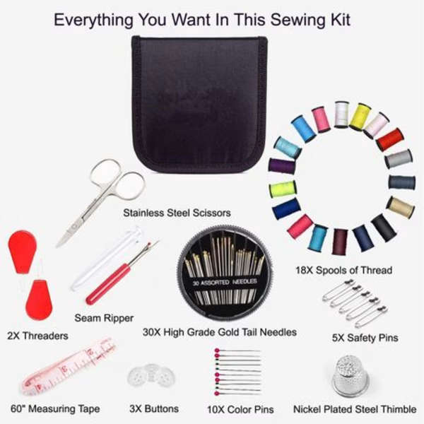 T4U 70 Piece Travel Sewing Kit