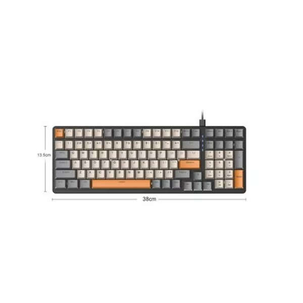 Olive Tree - K3 RGB Wired Mechanical Gaming Keyboard - Grey Orange