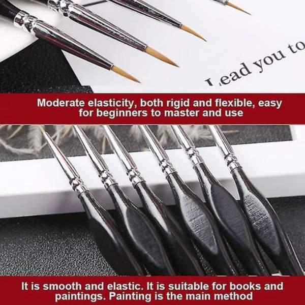 10 Piece Fine Detail Paint Brush Set