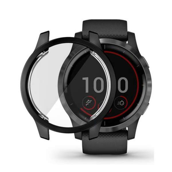 ENKAY Black TPU Cover with Screen Protector for Garmin Venu 2/Vivoactive 4