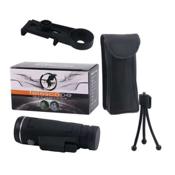 T4U 40x60 Mini Day/Night Monocular with Tripod &amp; Phone Adapter