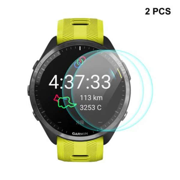 2 PCS WILK Tempered Glass Screen Protectors for Garmin Forerunner 965