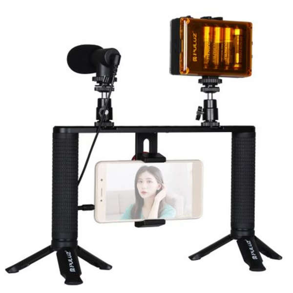 PULUZ Vlogging Smartphone Video Rig Kit with LED Video Light