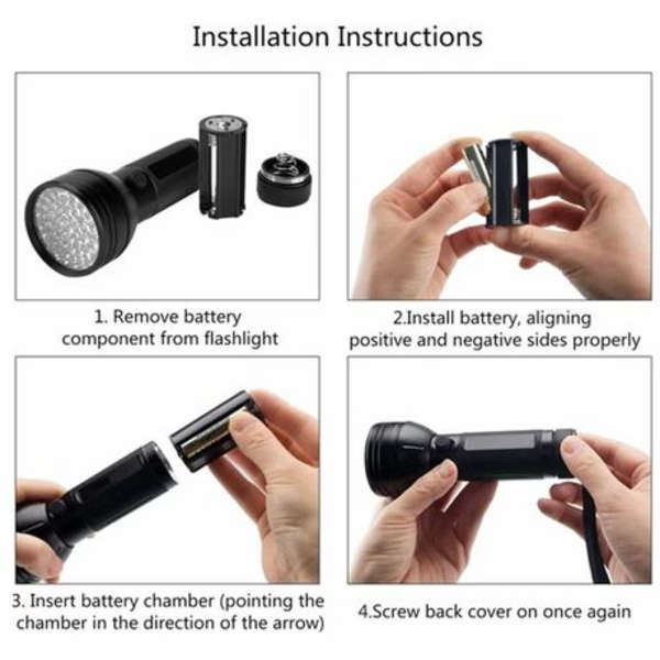 UV Flashlight Pet Urine Detector Black Light