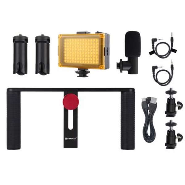 PULUZ Vlogging Smartphone Video Rig Kit with LED Video Light
