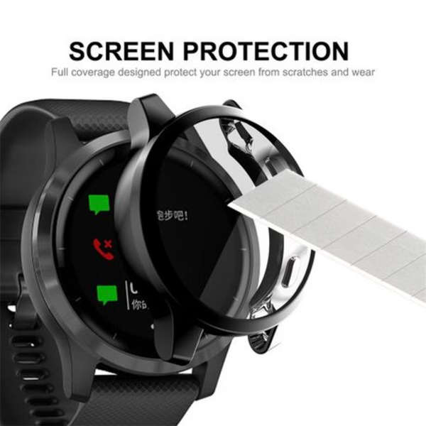 ENKAY Black TPU Cover with Screen Protector for Garmin Venu 2/Vivoactive 4