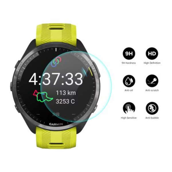 2 PCS WILK Tempered Glass Screen Protectors for Garmin Forerunner 965