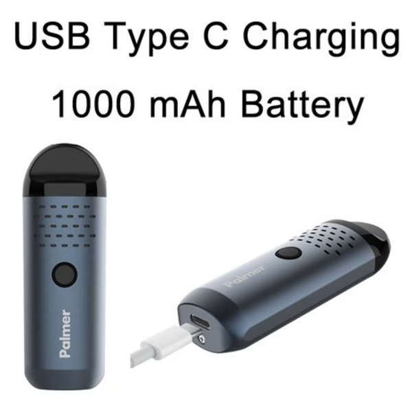 Anlerr Palmer Dry Herb Vaporizer(Grey) with Power Adapter