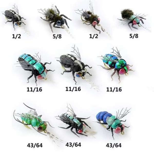 10-Piece Realistic Fly Fishing Lures - Lifelike Dry Flies for Trout &amp; Bass