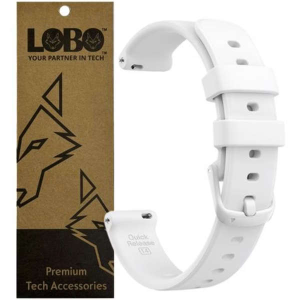 LOBO Quick Release Strap Compatible with Garmin Lily 2 (14mm) - White