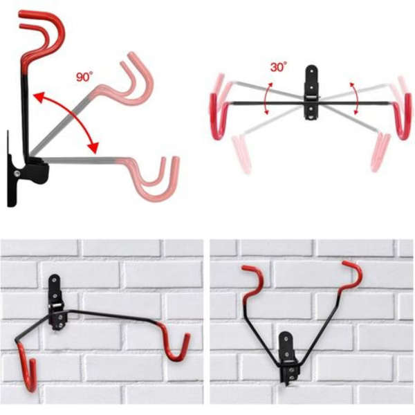 Deluxe Bike Rack Holder with Helmet Hook