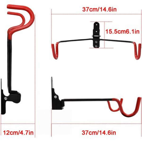 Deluxe Bike Rack Holder with Helmet Hook