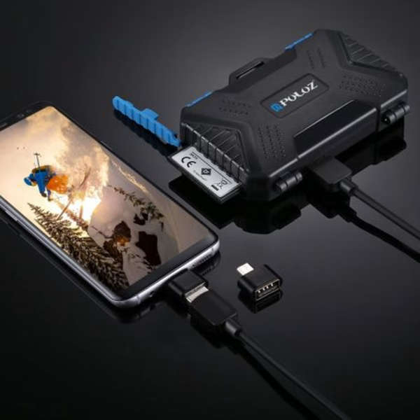 PULUZ Memory Card Reader &amp; 22-in1 Waterproof Memory Card Holder