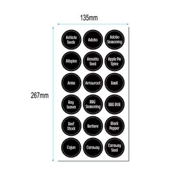 144 Piece Jar &amp; Spice Adhesive Labels