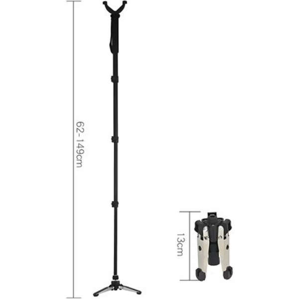 Aluminum Telescoping Shooting Stick with Rotatable Base