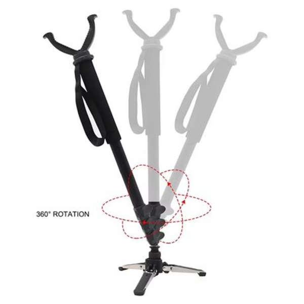 Aluminum Telescoping Shooting Stick with Rotatable Base