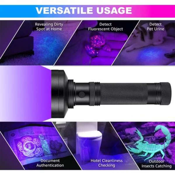 100 LED UV Torch 395nm