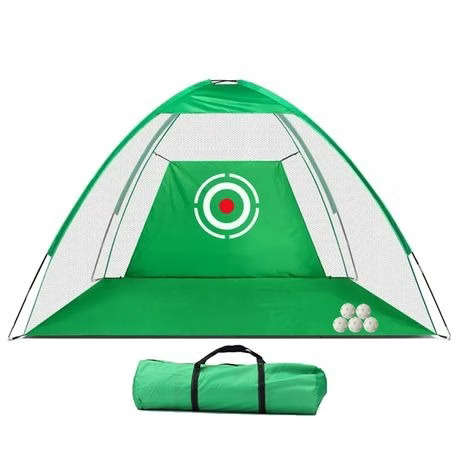 Portable Golf Practice Net 200cm x 140cm with Practice Balls & Carry Bag - Green