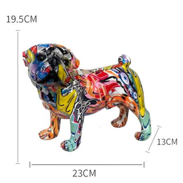 Chihuahua Resin Ornament - Graffiti - 19.5x23x13cm