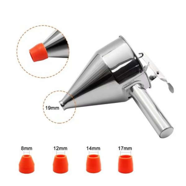 Stainless Steel Batter Dispenser (1200ml/40oz) with Stand &amp; 4 Nozzles
