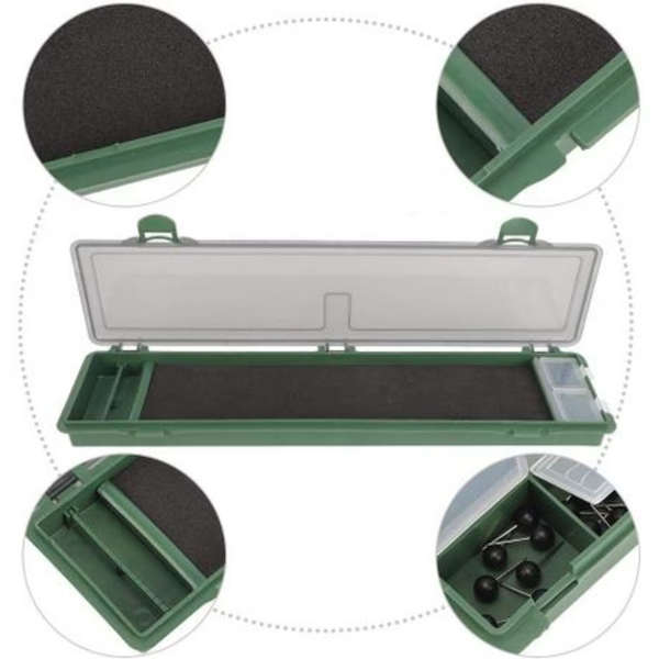Carp Hair Rig Storage Box with 9 Carp Hair Rigs &amp; 20 Pins