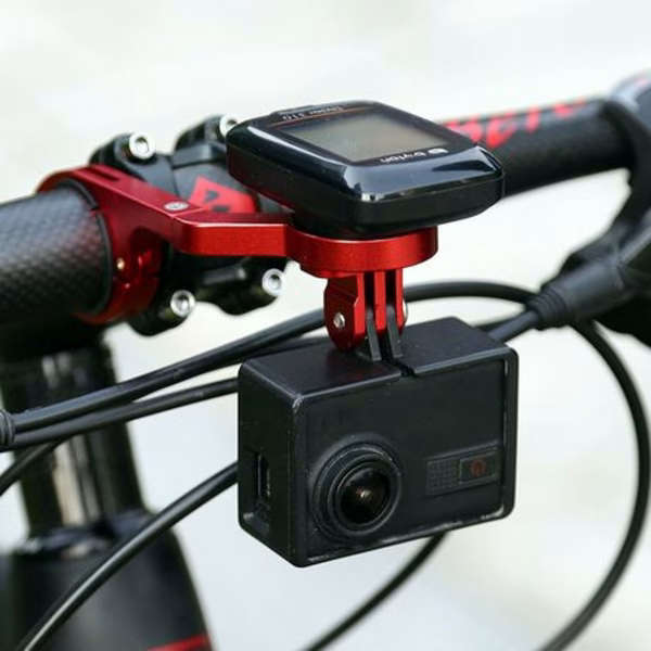 T4U Aluminium Out Front Garmin Mount with Torch Bracket
