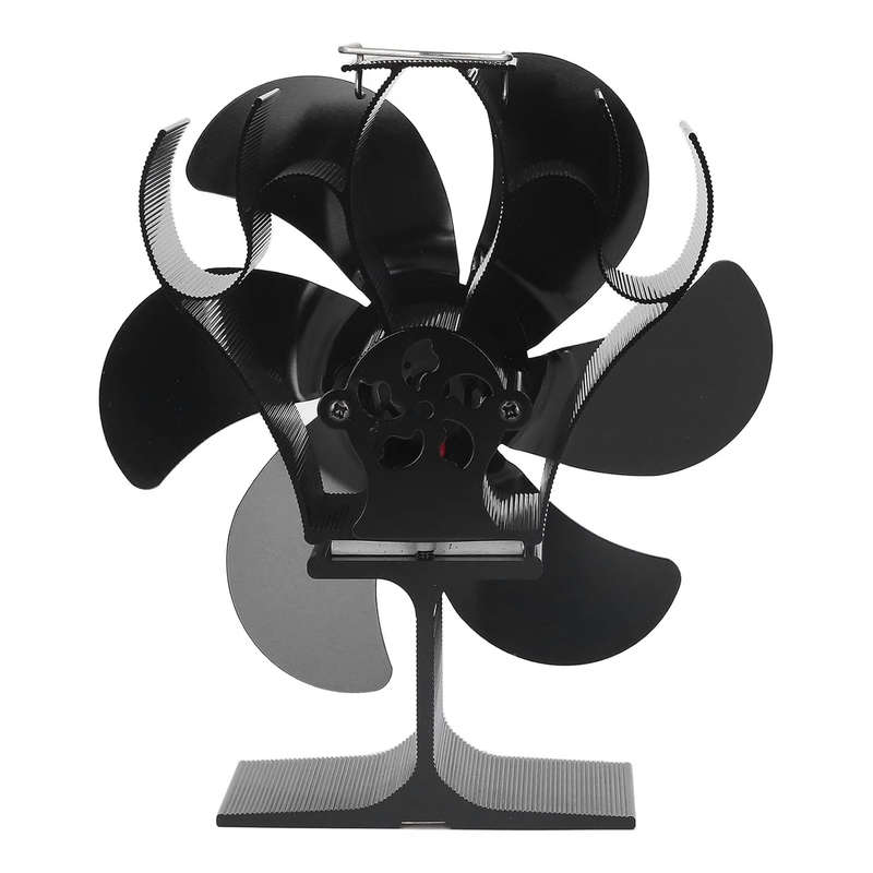 6 Blade Thermal Fan with Ribbed Body for Closed Combustion Fireplaces