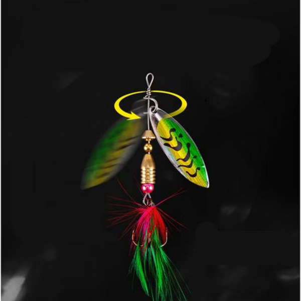 Rainbow Spinner Lures with Hard Case - 16 Piece