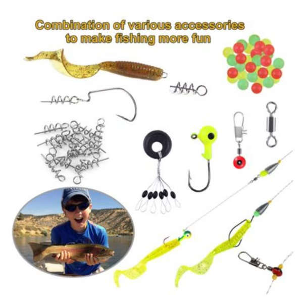 Sport 178 Piece Fishing Accessories Kit With Portable Travel Storage Box