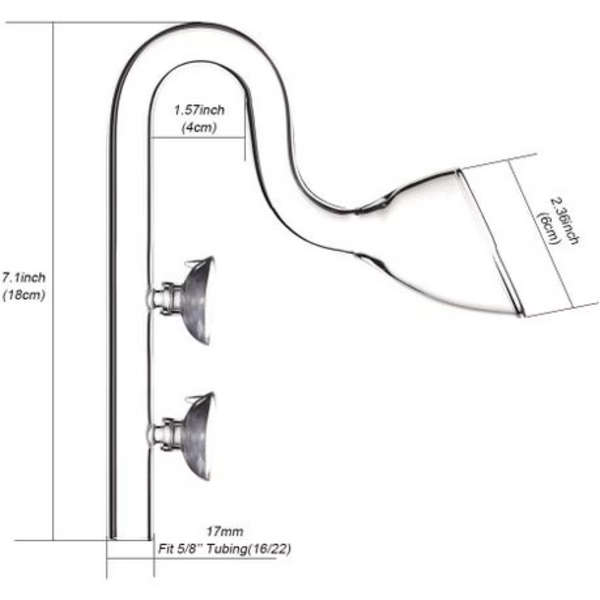 17mm Glass Lilly Pipe With ABS Skimmer Combo (Inflow &amp; Outflow)