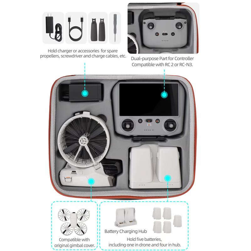 SunnyLife Protective Case for DJI Flip with Shoulder Strap