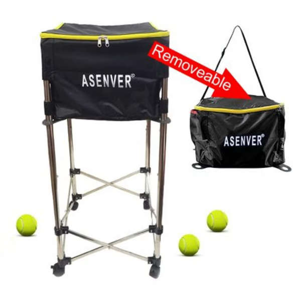 ASENVER Tennis Ball Hopper Cart