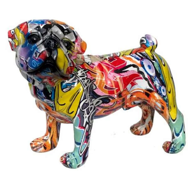 Chihuahua Resin Ornament - Graffiti - 19.5x23x13cm