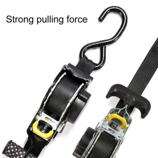 Automatic Retract Tensioner Cargo Fixing Straps for Car/Motorcycle 3m