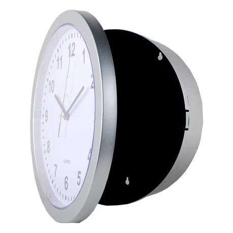 Wall Clock with Hidden Storage - Discreet Shelf Compartment for Valuables