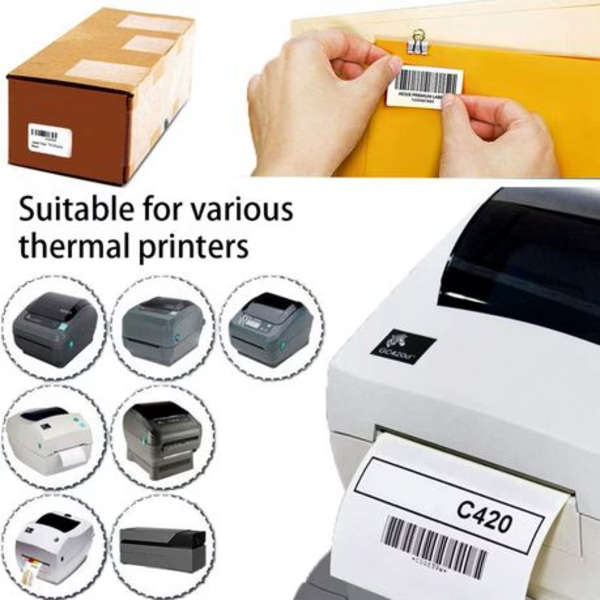 800 Pieces/Roll 40x30 Thermal Label Paper Barcode Label Sticker Paper - 5 Rolls